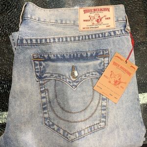 True Religion Straight Flap Orange SN Jeans